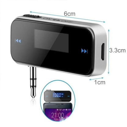 FM-01 3.5mm Music Audio FM Transmitter Mini Wireless Car MP3 Player, FM-01