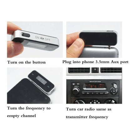 FM-01 3.5mm Music Audio FM Transmitter Mini Wireless Car MP3 Player, FM-01