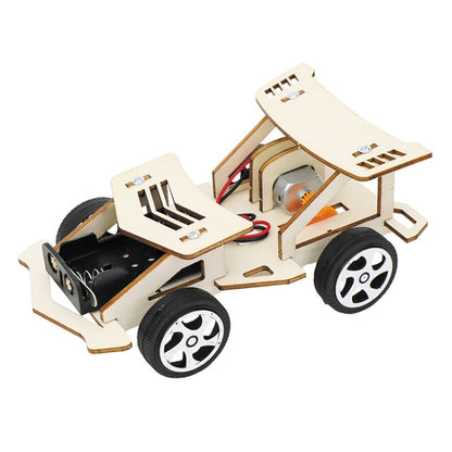 Children Electrical Racing Car Model DIY Technology Small Productions Creator Material Kit, Electrical Racing Car Model