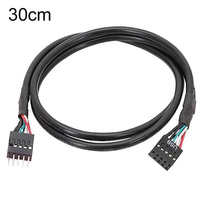 Motherboard 9Pin USB2.0 Extension Cable 26AWG Double Shielded Cord, 20cm, 30cm, 50cm, 60cm