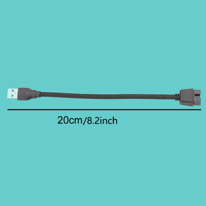 USB-A Male To 9Pin Motherboard Built-In RGB Data To External U Port Adapter Cable, USB-A Male To 9Pin