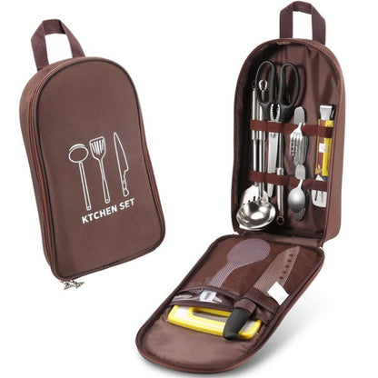 Outdoor Camping Kitchen Utensils Portable Storage Bag Picnic Flatware Supplies