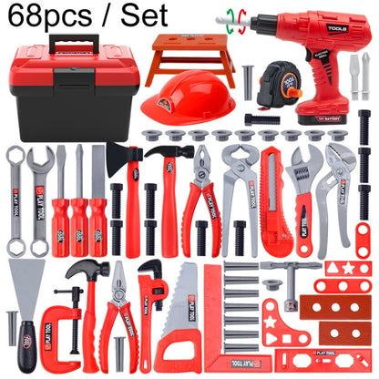 Children Simulation Repair Toolbox Pretend Play Toy Set, 55pcs / Set, 68pcs / Set, 69pcs / Set