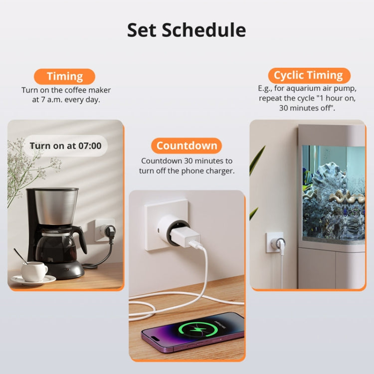 Smart WiFi Socket Electricity Time Switching Voice Control, SONOFF S60TPG UK Plug