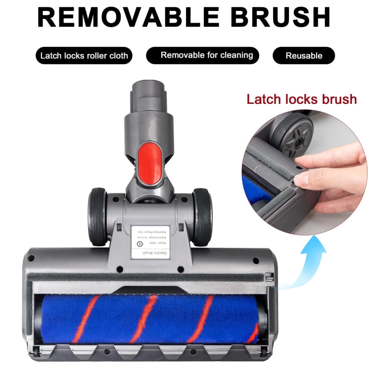 For Dyson V7 V8 V10 V11 Vacuum Cleaner Motor Head Soft Bristle Roller Brush With Light, Motorhead With Light