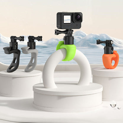 TELESIN TLQ-005 Elastic Quick Release Stand Multi-functional Fixed Silicone Strap Accessories, Quick Release Green, Quick Release Black, Quick Release Grey