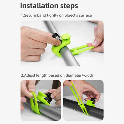 TELESIN TLQ-005 Elastic Quick Release Stand Multi-functional Fixed Silicone Strap Accessories, Quick Release Green, Quick Release Black, Quick Release Grey
