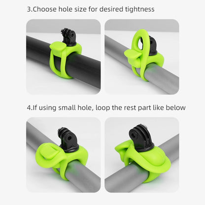 TELESIN TLQ-005 Elastic Quick Release Stand Multi-functional Fixed Silicone Strap Accessories, Quick Release Green, Quick Release Black, Quick Release Grey