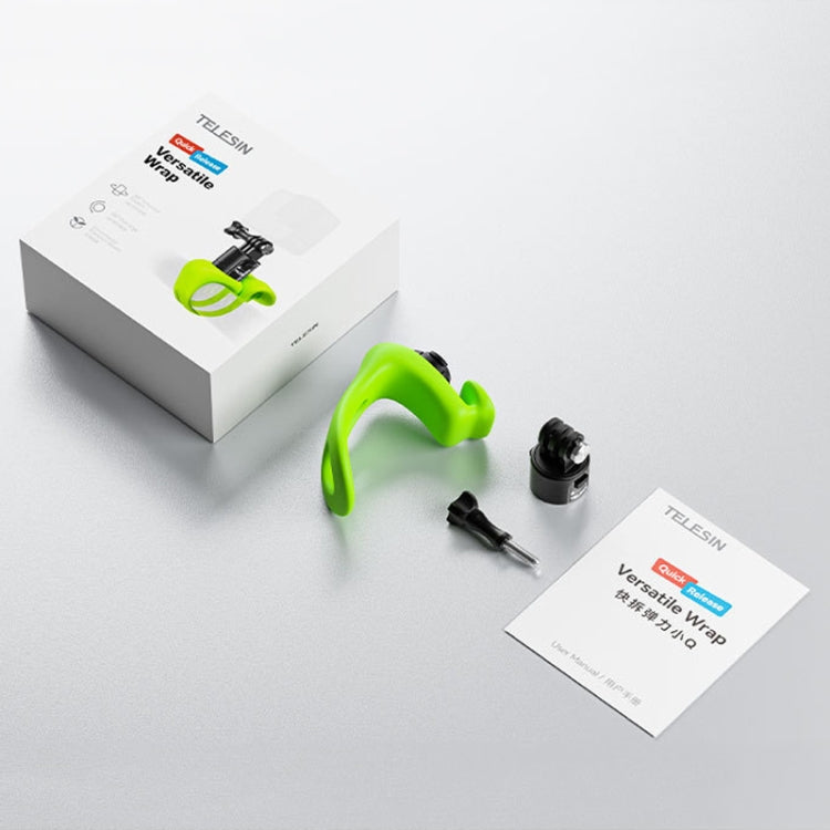 TELESIN TLQ-005 Elastic Quick Release Stand Multi-functional Fixed Silicone Strap Accessories, Quick Release Green, Quick Release Black, Quick Release Grey
