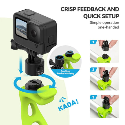 TELESIN TLQ-005 Elastic Quick Release Stand Multi-functional Fixed Silicone Strap Accessories, Quick Release Green, Quick Release Black, Quick Release Grey