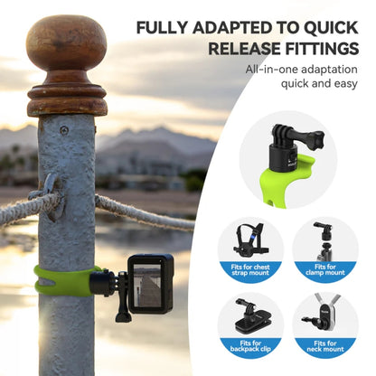 TELESIN TLQ-005 Elastic Quick Release Stand Multi-functional Fixed Silicone Strap Accessories, Quick Release Green, Quick Release Black, Quick Release Grey
