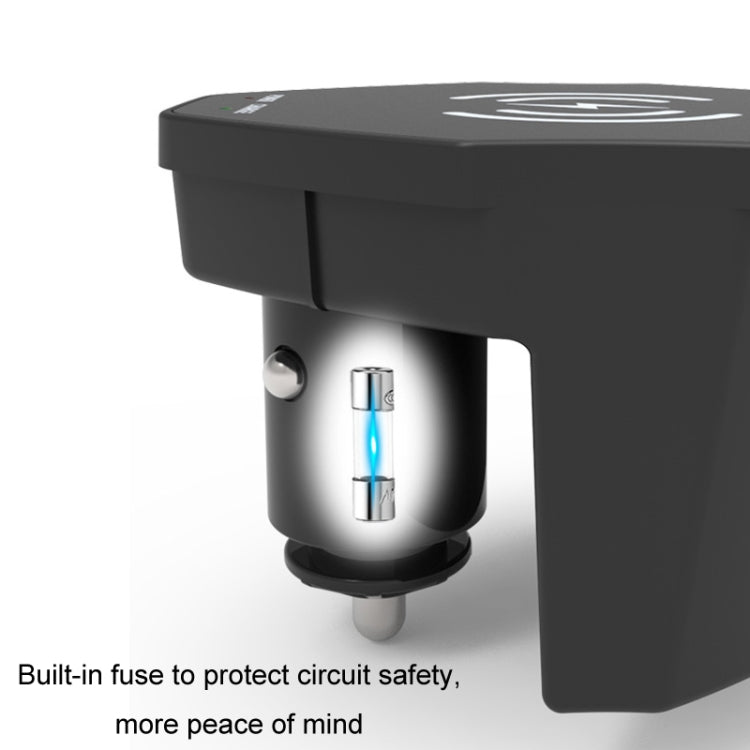 15W Car Cigarette Lighter Magnetic Wireless Charger, For Left And Right Driving, For Audi A6L