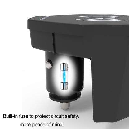 15W Car Cigarette Lighter Magnetic Wireless Charger, For Left And Right Driving, For Audi A6L