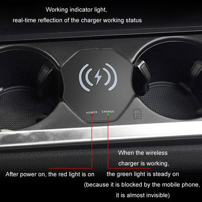 15W Car Cigarette Lighter Magnetic Wireless Charger, For Left And Right Driving, For Audi A6L