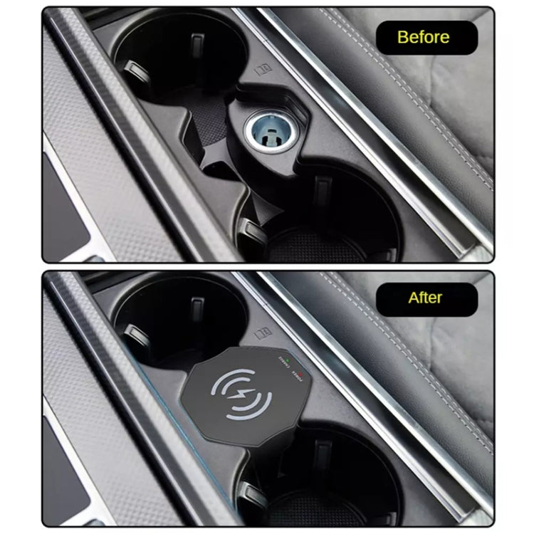 15W Car Cigarette Lighter Magnetic Wireless Charger, For Left And Right Driving, For Audi A6L