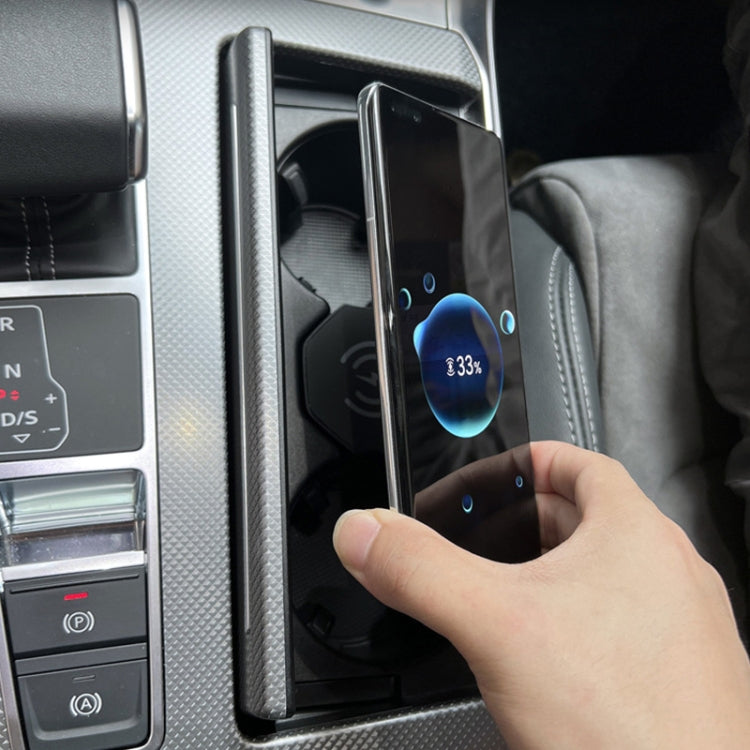 15W Car Cigarette Lighter Magnetic Wireless Charger, For Left And Right Driving, For Audi A6L