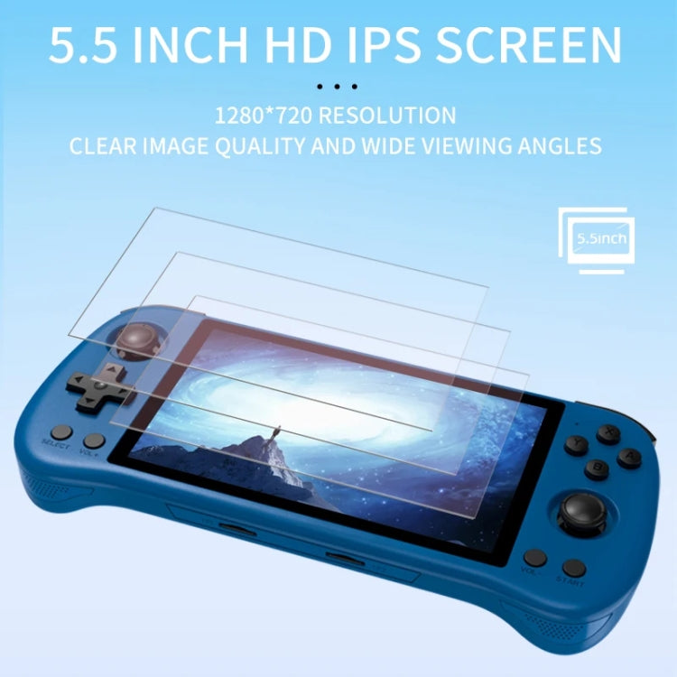 POWKIDDY X55 Game Console 5.5 Inch 1280 X 720 IPS Screen RK3566 Linux System Open-Source Retro Video Player, 16GB+64GB, 16GB+128GB, 16GB+256GB
