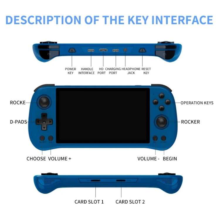 POWKIDDY X55 Game Console 5.5 Inch 1280 X 720 IPS Screen RK3566 Linux System Open-Source Retro Video Player, 16GB+64GB, 16GB+128GB, 16GB+256GB