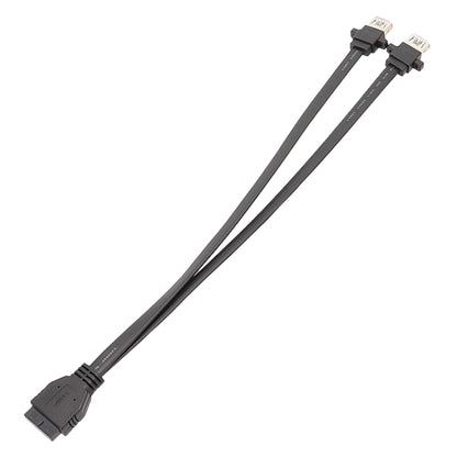 Motherboard USB3.0 Panel Cable Front 19Pin To Dual-Port A Female Data Flat Cable, 30cm, 50cm, 80cm