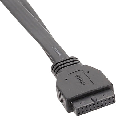 Motherboard USB3.0 Panel Cable Front 19Pin To Dual-Port A Female Data Flat Cable, 30cm, 50cm, 80cm