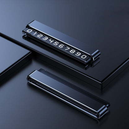 Metal Hidden Temporary Parking Number Plate Ornaments, Single Number Gray, Single Number Silver, Dual Number Gray, Dual Number Silver