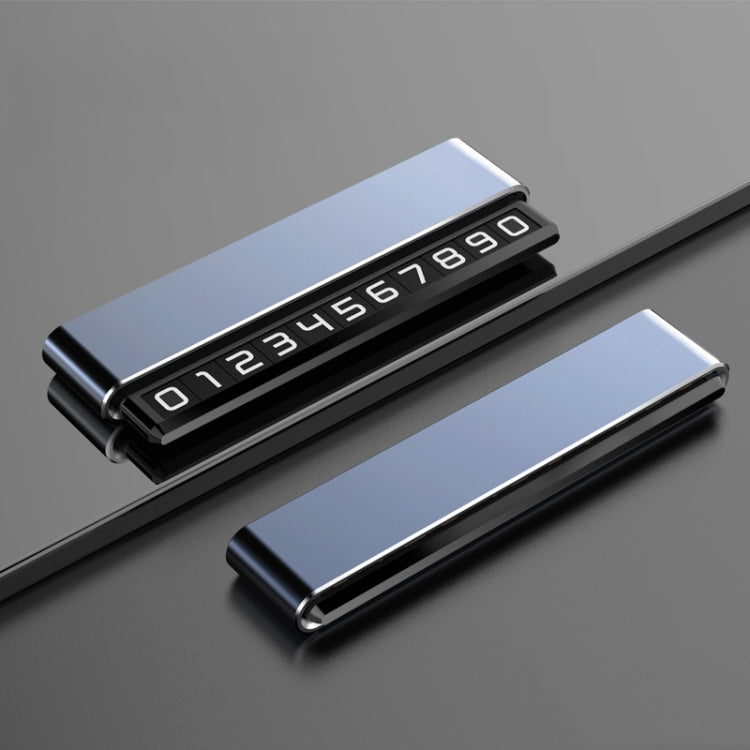 Metal Hidden Temporary Parking Number Plate Ornaments, Single Number Gray, Single Number Silver, Dual Number Gray, Dual Number Silver