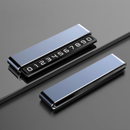 Metal Hidden Temporary Parking Number Plate Ornaments, Single Number Gray, Single Number Silver, Dual Number Gray, Dual Number Silver