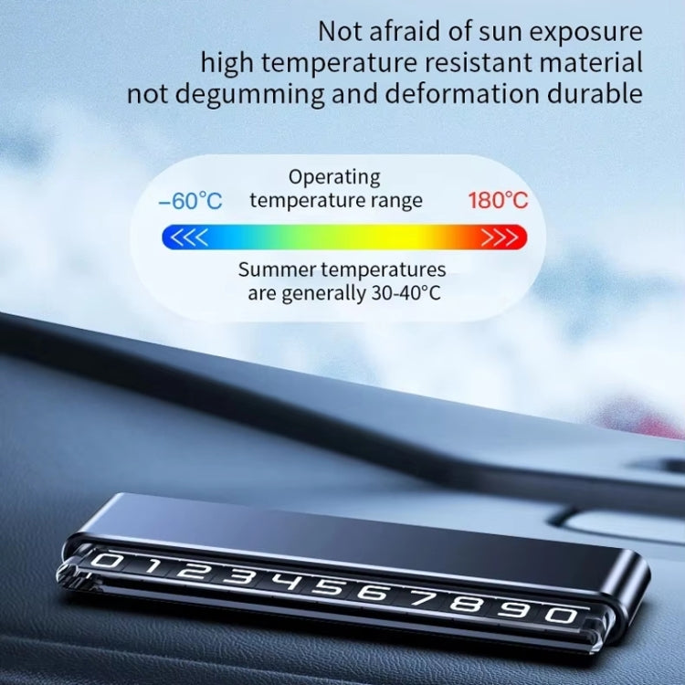 Metal Hidden Temporary Parking Number Plate Ornaments, Single Number Gray, Single Number Silver, Dual Number Gray, Dual Number Silver