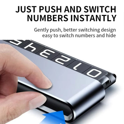 Metal Hidden Temporary Parking Number Plate Ornaments, Single Number Gray, Single Number Silver, Dual Number Gray, Dual Number Silver