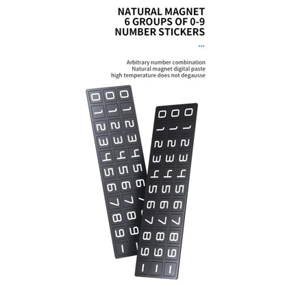 Metal Hidden Temporary Parking Number Plate Ornaments, Single Number Gray, Single Number Silver, Dual Number Gray, Dual Number Silver