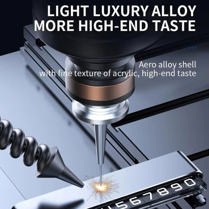 Metal Hidden Temporary Parking Number Plate Ornaments, Single Number Gray, Single Number Silver, Dual Number Gray, Dual Number Silver