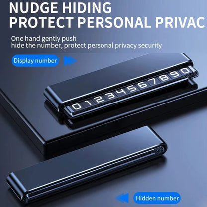 Metal Hidden Temporary Parking Number Plate Ornaments, Single Number Gray, Single Number Silver, Dual Number Gray, Dual Number Silver