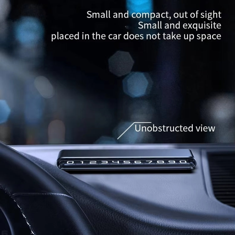 Metal Hidden Temporary Parking Number Plate Ornaments, Single Number Gray, Single Number Silver, Dual Number Gray, Dual Number Silver