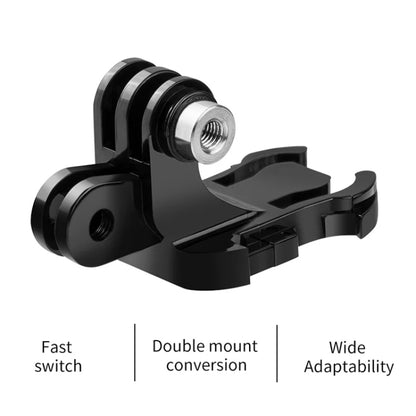 TELESIN GP-MTB-T02-BK Sports Camera Double Head J-Buckle Backpack Quick Release Conversion Accessory, J-Buckle