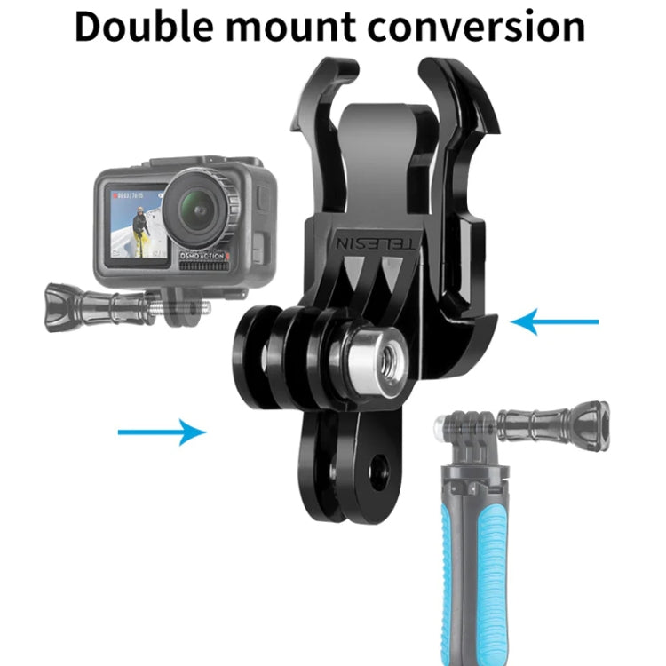 TELESIN GP-MTB-T02-BK Sports Camera Double Head J-Buckle Backpack Quick Release Conversion Accessory, J-Buckle