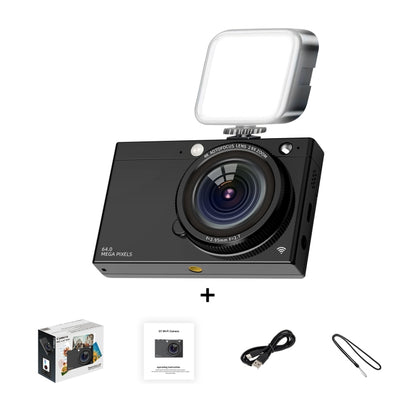High-Definition CCD Digital Camera 64 Million WiFi Card Camera, Black, White, Black + Microphone/Fill Light/Headphone Cable, White + Microphone/Fill Light/Headphone Cable, Black + Fill Light, White + Fill Light, Black + Microphone, White + Microphone