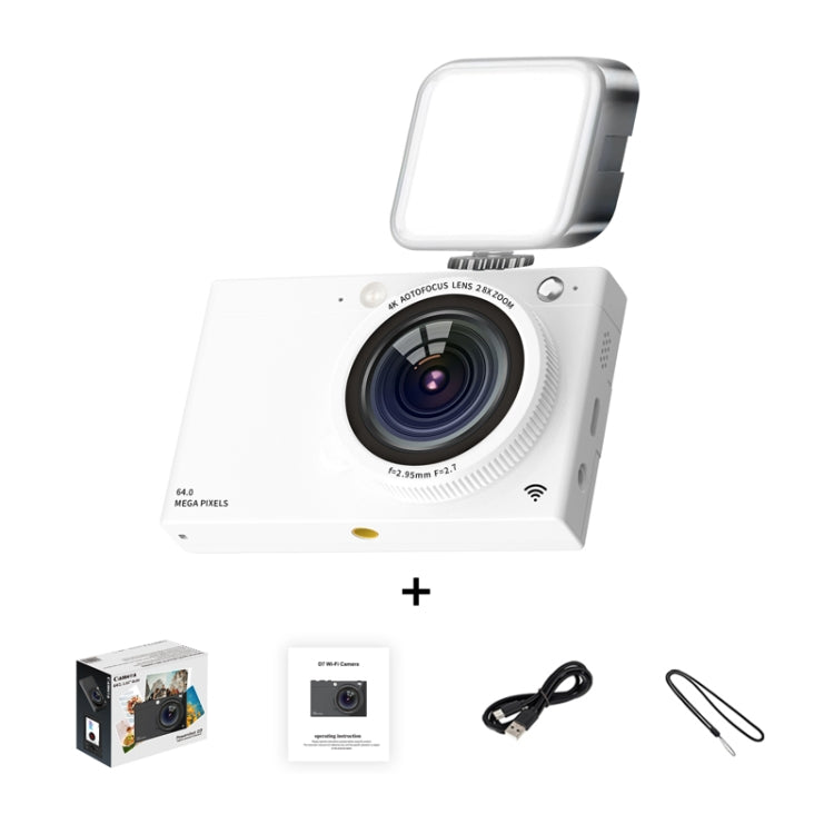 High-Definition CCD Digital Camera 64 Million WiFi Card Camera, Black, White, Black + Microphone/Fill Light/Headphone Cable, White + Microphone/Fill Light/Headphone Cable, Black + Fill Light, White + Fill Light, Black + Microphone, White + Microphone