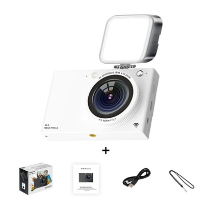 High-Definition CCD Digital Camera 64 Million WiFi Card Camera, Black, White, Black + Microphone/Fill Light/Headphone Cable, White + Microphone/Fill Light/Headphone Cable, Black + Fill Light, White + Fill Light, Black + Microphone, White + Microphone