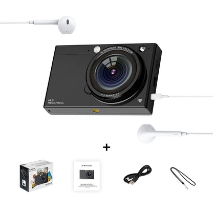 High-Definition CCD Digital Camera 64 Million WiFi Card Camera, Black, White, Black + Microphone/Fill Light/Headphone Cable, White + Microphone/Fill Light/Headphone Cable, Black + Fill Light, White + Fill Light, Black + Microphone, White + Microphone