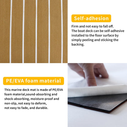 Yacht RV Modification Imitation Teak Floor EVA Anti-slip Mat, 240x45x0.6cm, 240x60x0.6cm, 240x90x0.6cm, 240x120x0.6cm