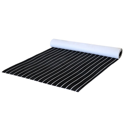 Yacht Imitation Teak Anti-Slip Deck EVA Mat, 240x60x0.6cm Black White, 240x90x0.6cm Black White, 240x45x0.6cm Black White
