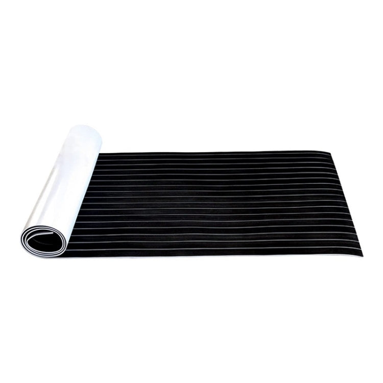 Yacht Imitation Teak Anti-Slip Deck EVA Mat, 240x60x0.6cm Black White, 240x90x0.6cm Black White, 240x45x0.6cm Black White