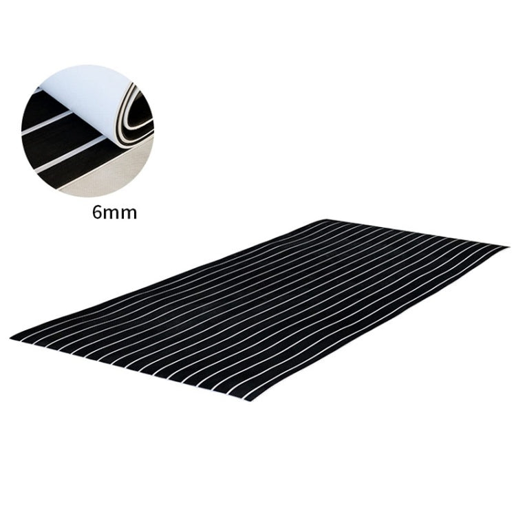 Yacht Imitation Teak Anti-Slip Deck EVA Mat, 240x60x0.6cm Black White, 240x90x0.6cm Black White, 240x45x0.6cm Black White