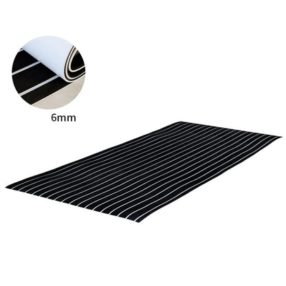 Yacht Imitation Teak Anti-Slip Deck EVA Mat, 240x60x0.6cm Black White, 240x90x0.6cm Black White, 240x45x0.6cm Black White