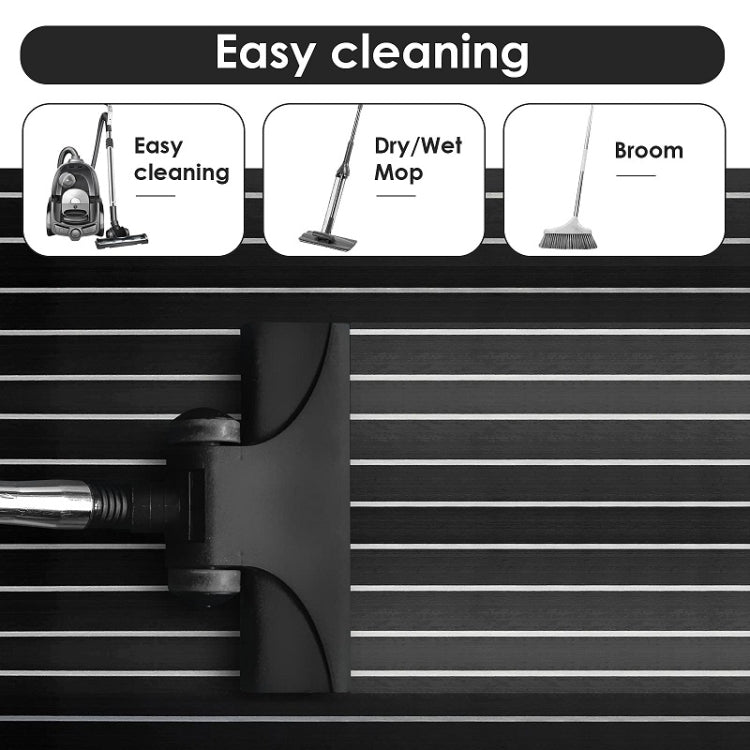 Yacht Imitation Teak Anti-Slip Deck EVA Mat, 240x60x0.6cm Black White, 240x90x0.6cm Black White, 240x45x0.6cm Black White