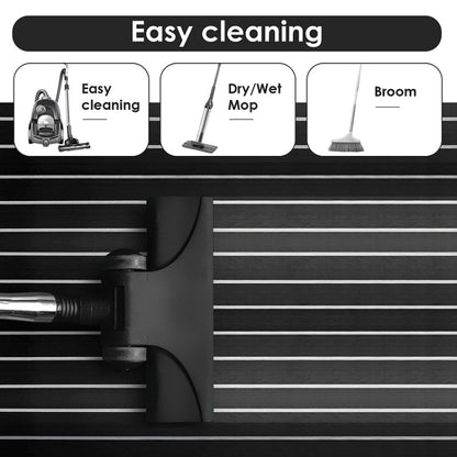 Yacht Imitation Teak Anti-Slip Deck EVA Mat, 240x60x0.6cm Black White, 240x90x0.6cm Black White, 240x45x0.6cm Black White