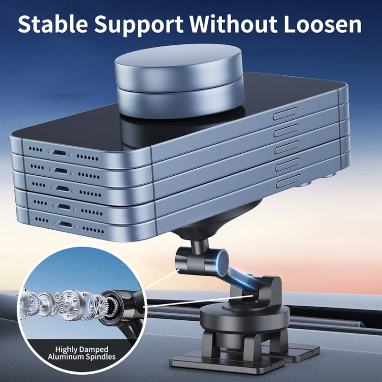 Center Console 360 Rotating Magnetic Car Phone Holder Zinc Alloy Automotive Navigation Bracket, Magnetic Holder