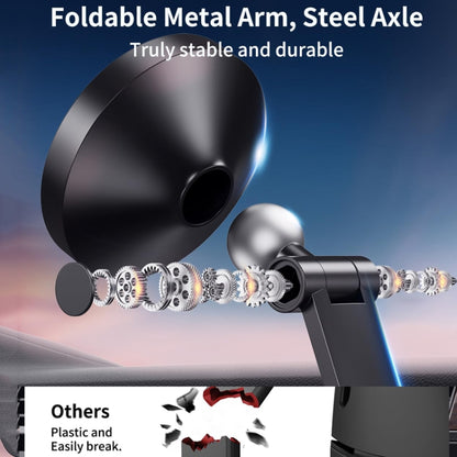 360 Rotating Car Magnetic Cell Phone Holder Magsafe Metal Car Folding Navigation Stand, Folding Magnetic Holder