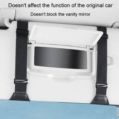 Multi-functional Car Sunshade Sunglasses ID Ticket Storage Bag Car Sun Visor Eyeglasses Case