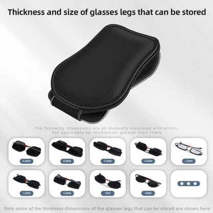 Car Eyeglasses Clip Car Leather Magnetic Closure Sunglasses Storage Bag